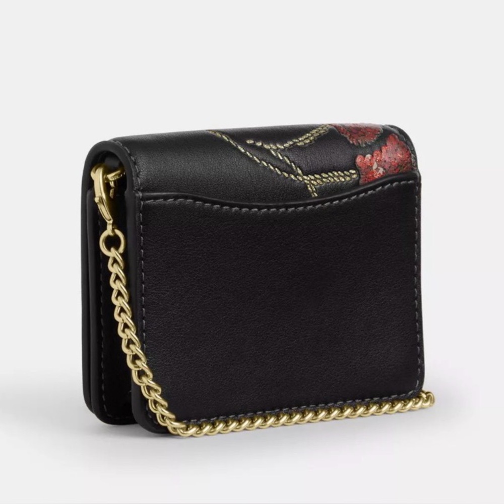 Coach Black Red Cherry Mini Wallet On Chain limited edition NO labubu included - Picture 9 of 10